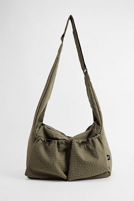 Bolso Cruzado Estilo Sling a Cuadros Caqui Ayker