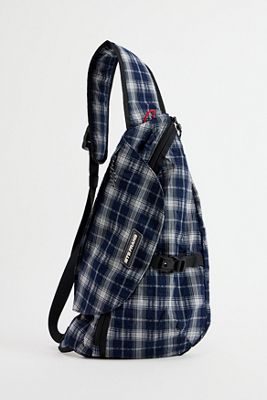 Zaino Monospalla a Quadri Blu Navy iets frans...