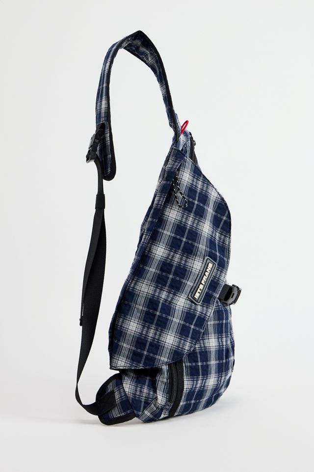 Sac à dos à une bretelle à carreaux bleu marine iets frans... #2