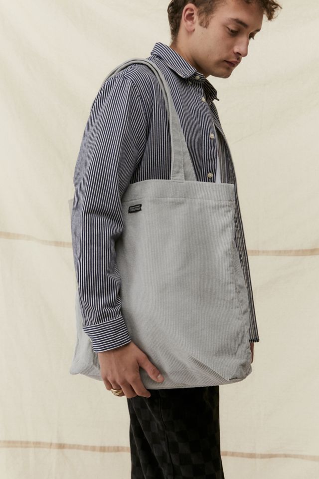 UO Stone Grey Corduroy Tote Bag