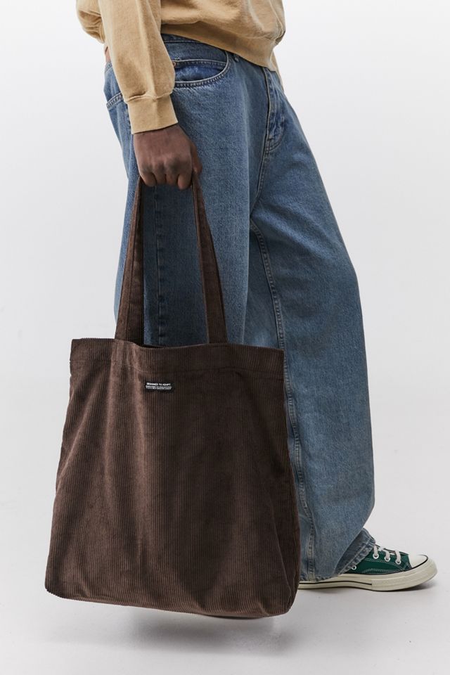 UO Brown Corduroy Tote Bag #1