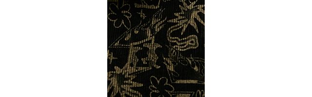 UO Black Doodle Print Corduroy Tote Bag #4