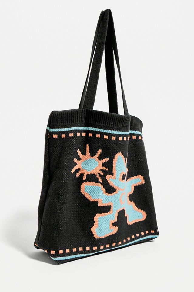 UO Nomad Black Knitted Tote Bag  #2