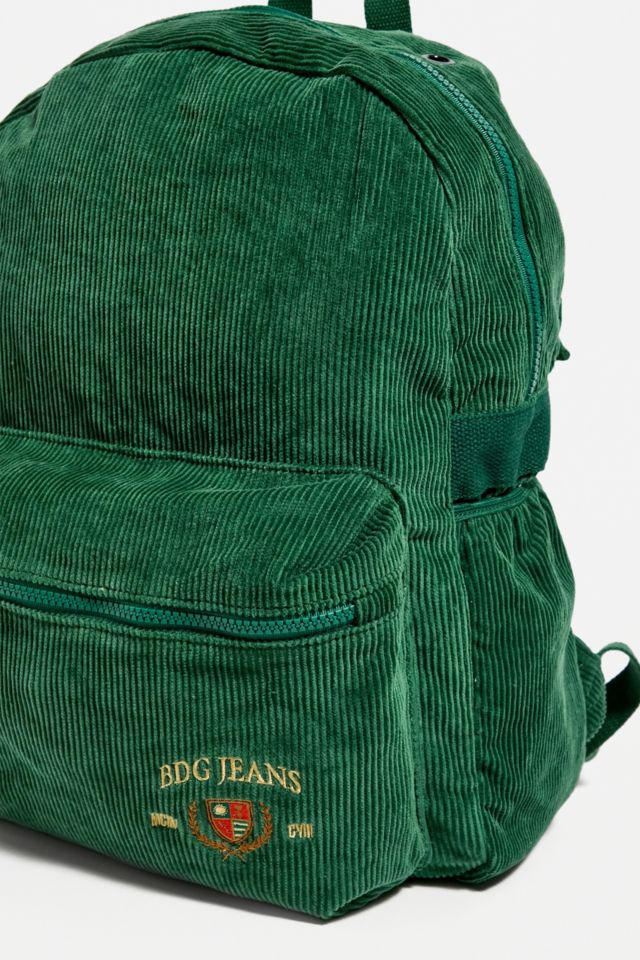 Green corduroy backpack online