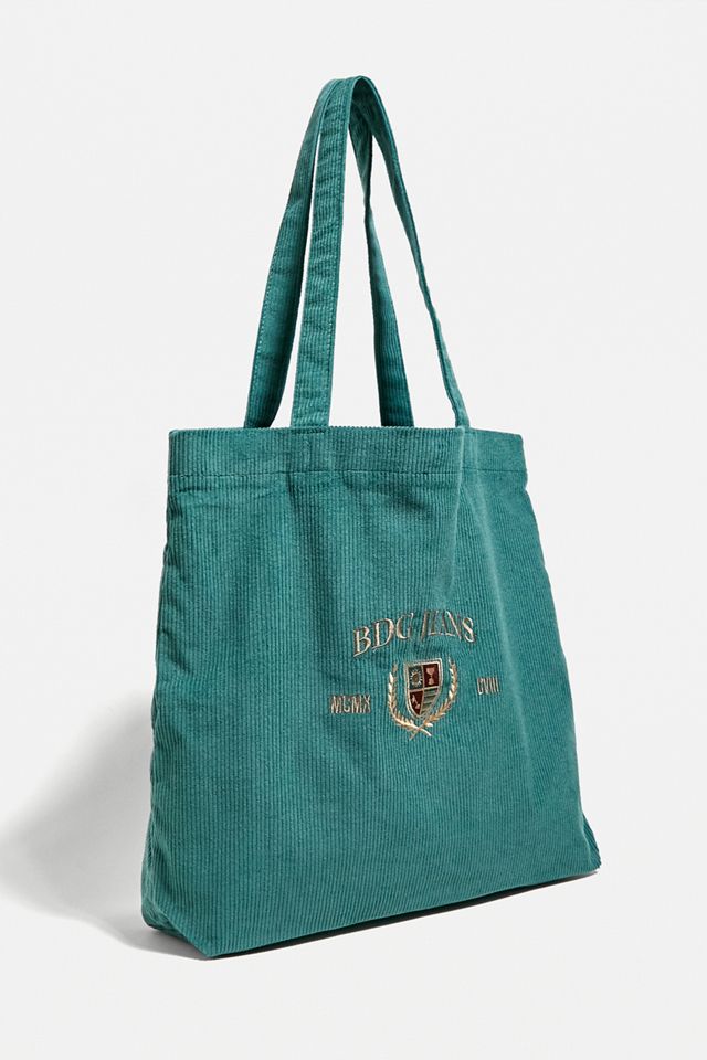 BDG Green Corduroy Tote Bag #1