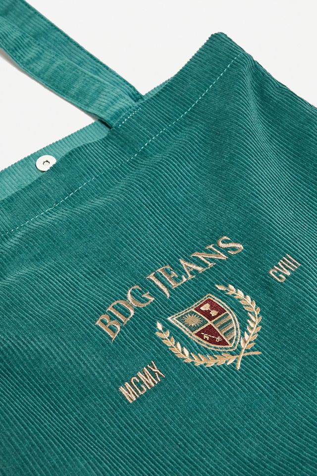 BDG Green Corduroy Tote Bag #3