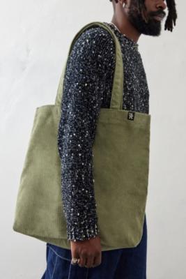 Tethera Green Corduroy Tote Bag 