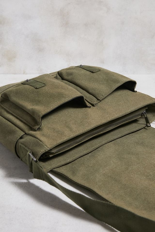 BDG Tan Canvas Messenger Bag #3