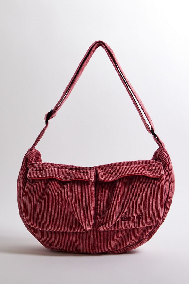 BDG borsa a tracolla in velluto a coste rosso #2
