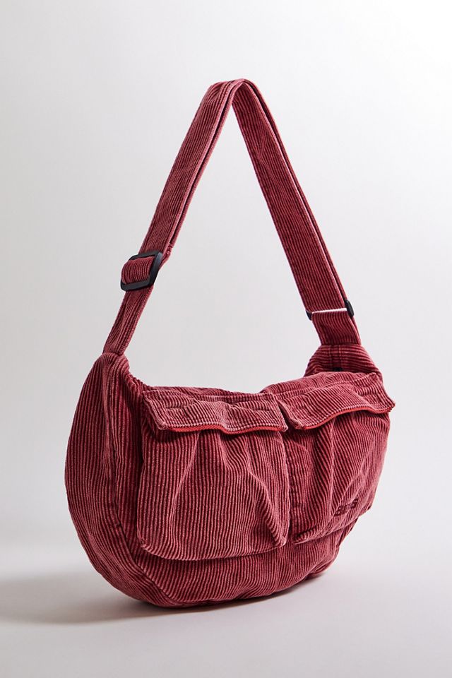 BDG borsa a tracolla in velluto a coste rosso #3