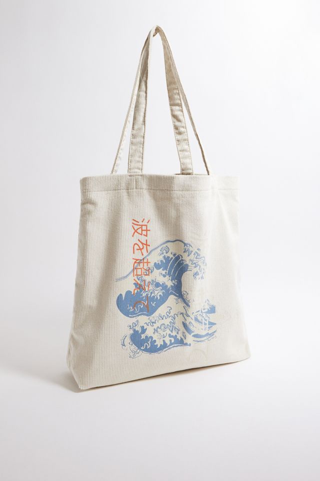 UO Ecru The Great Wave Corduroy Tote Bag  #2