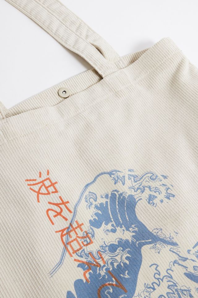 UO Ecru The Great Wave Corduroy Tote Bag  #4