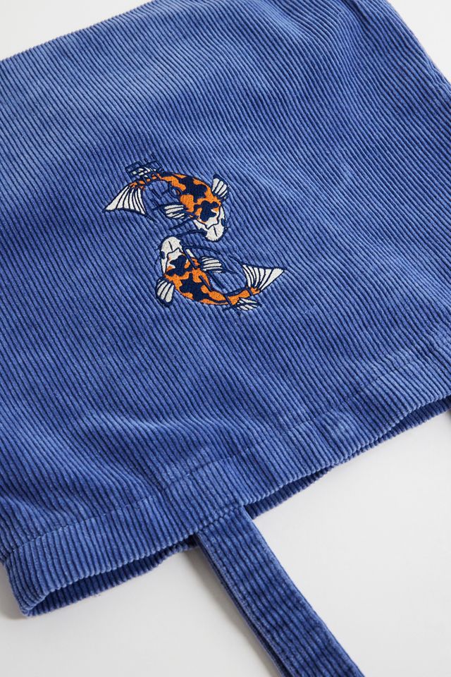 UO Blue Koi Corduroy Tote Bag  #1