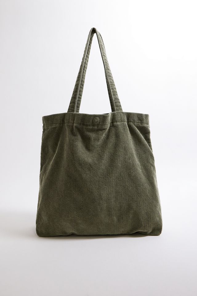 Ayker Green Corduroy Tote Bag #3