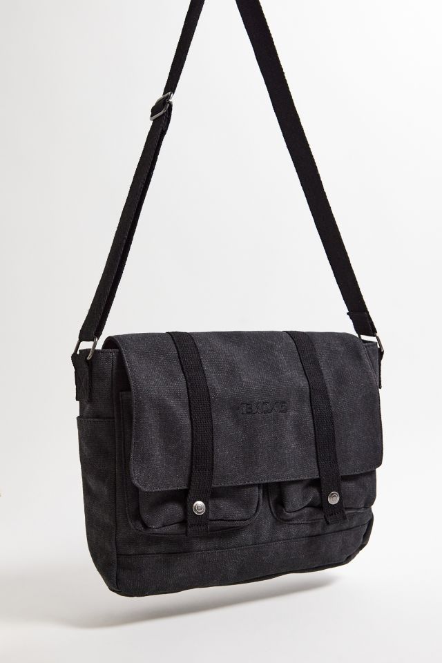 Black canvas cross body bag on sale