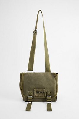 Sac Messager Mini en Toile Cirée Kaki BDG