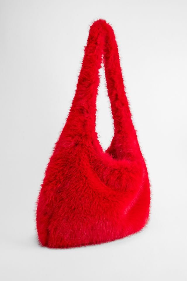 UO Red Jackson Faux Fur Sling Bag #1