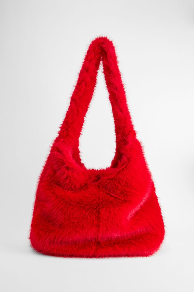 UO Red Jackson Faux Fur Sling Bag #2