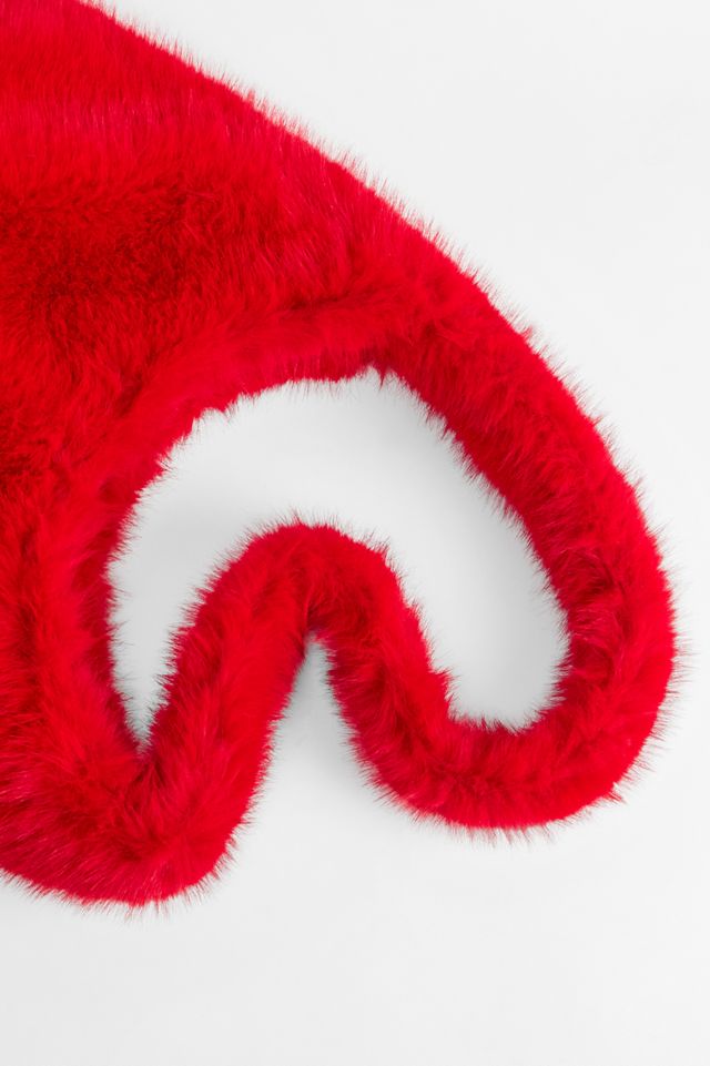 UO Red Jackson Faux Fur Sling Bag #3