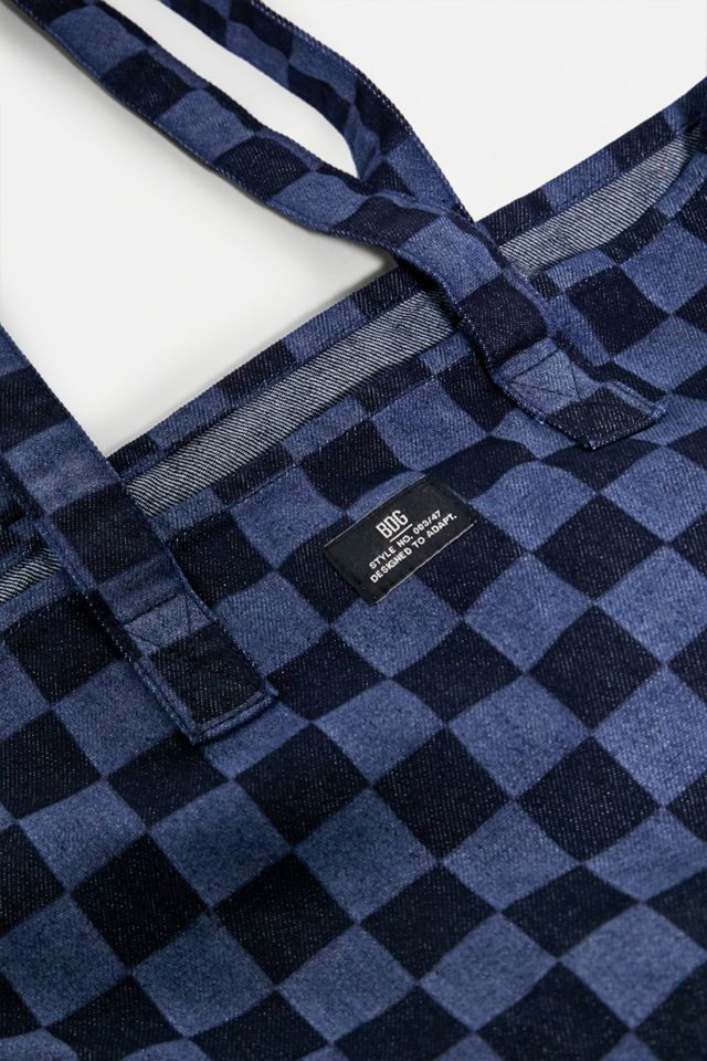 BDG Checkerboard Denim Tote Bag #4