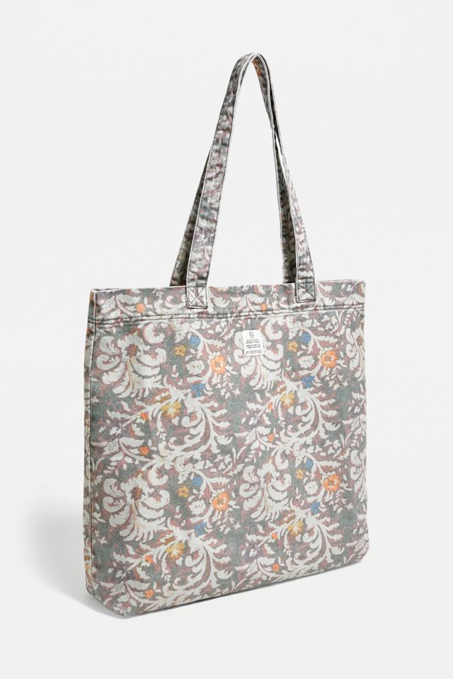Sac fourre-tout en denim délavé à fleurs BDG #1