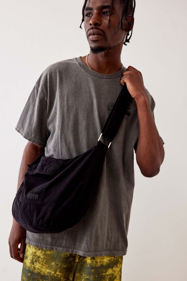 Mens black 2025 sling bag