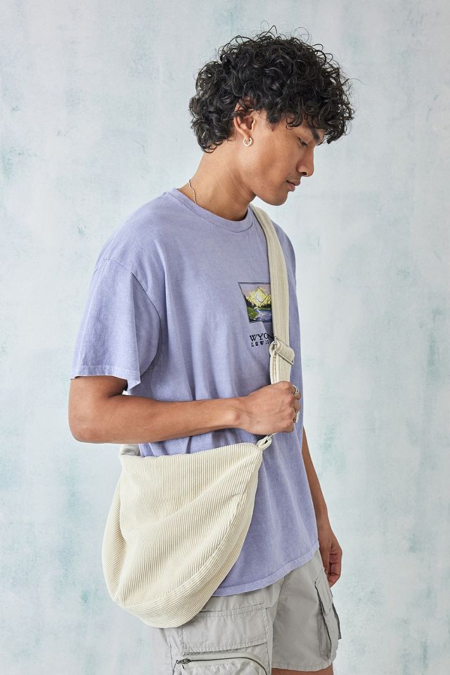 BDG Ecru Chunky Strap Corduroy Sling Bag | Urban Outfitters UK