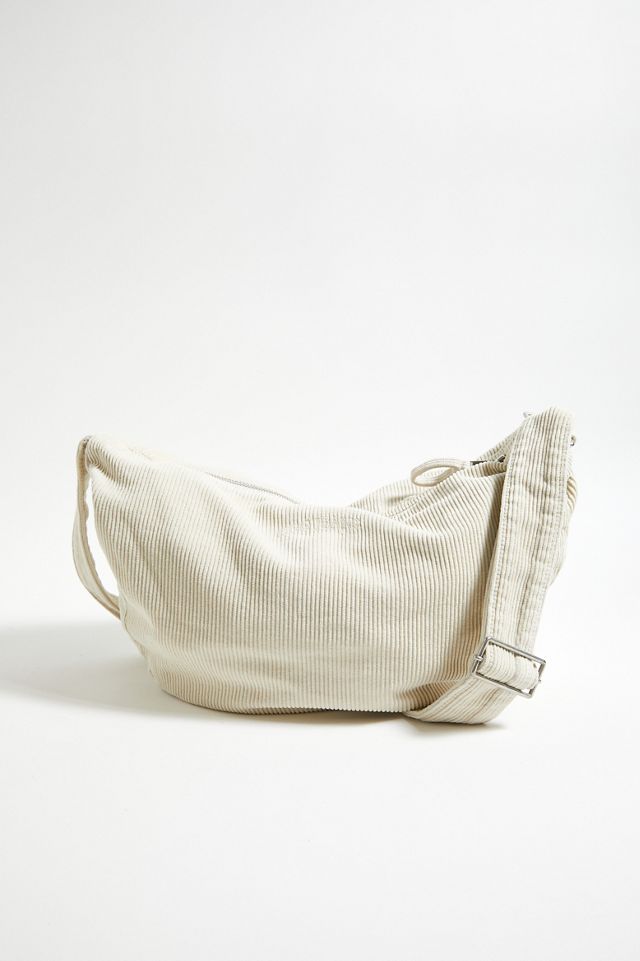 BDG Ecru Chunky Strap Corduroy Sling Bag #1