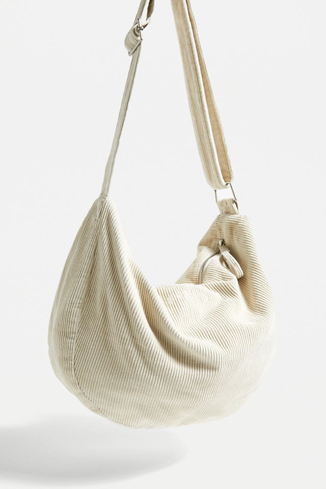BDG Ecru Chunky Strap Corduroy Sling Bag #2