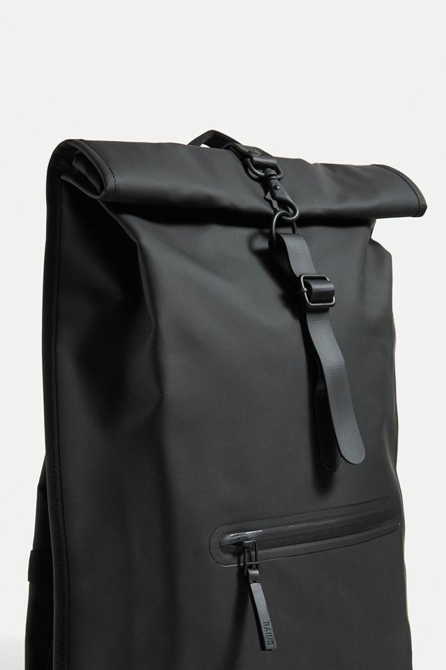 Rains Black Rolltop Rucksack #2