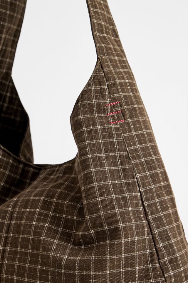 Bolso Bandolera UO Brown Jackson a Cuadros #1