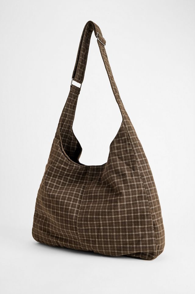 Bolso Bandolera UO Brown Jackson a Cuadros #3