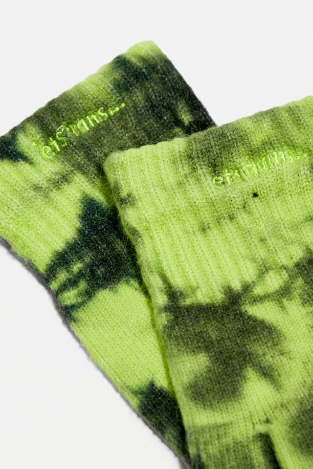 iets frans... - Mitaines tie and dye noir et vert citron #1