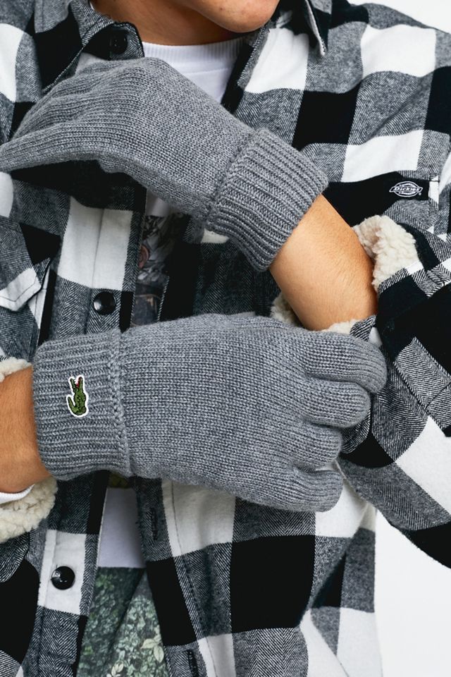 Lacoste - Gants classiques gris chiné #1