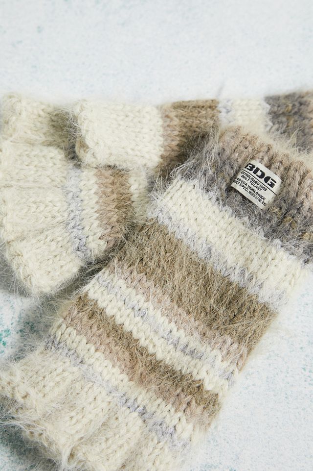 BDG Guanti senza dita Cream Stripe  #4
