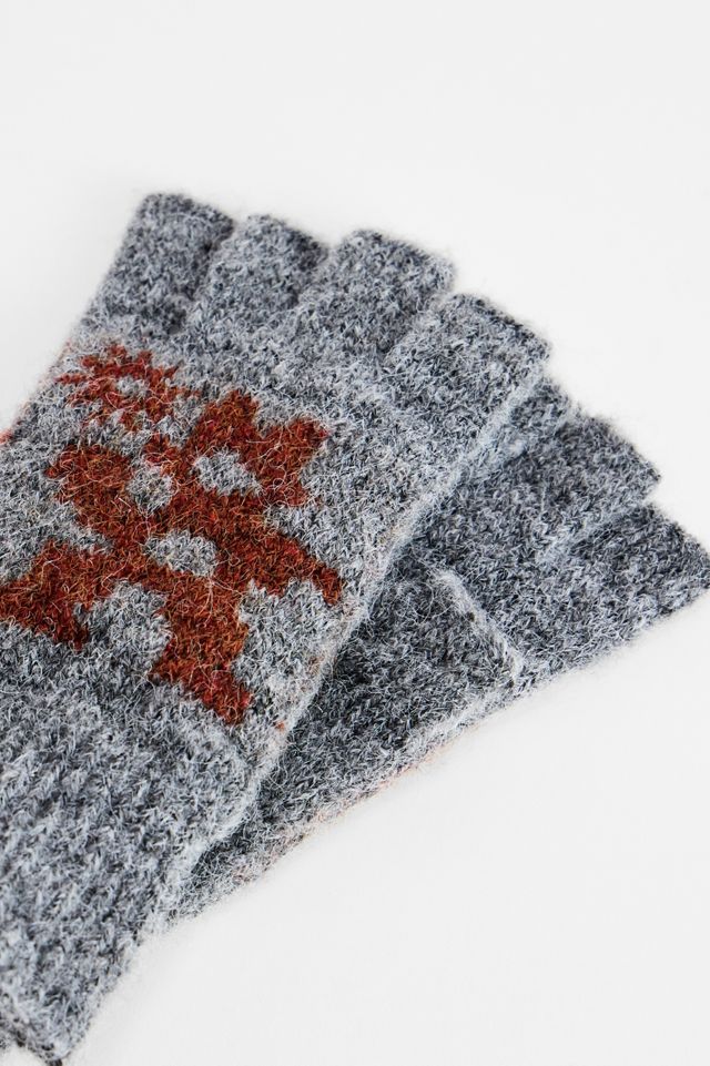 Ayker Graue Fingerlose Handschuhe #1