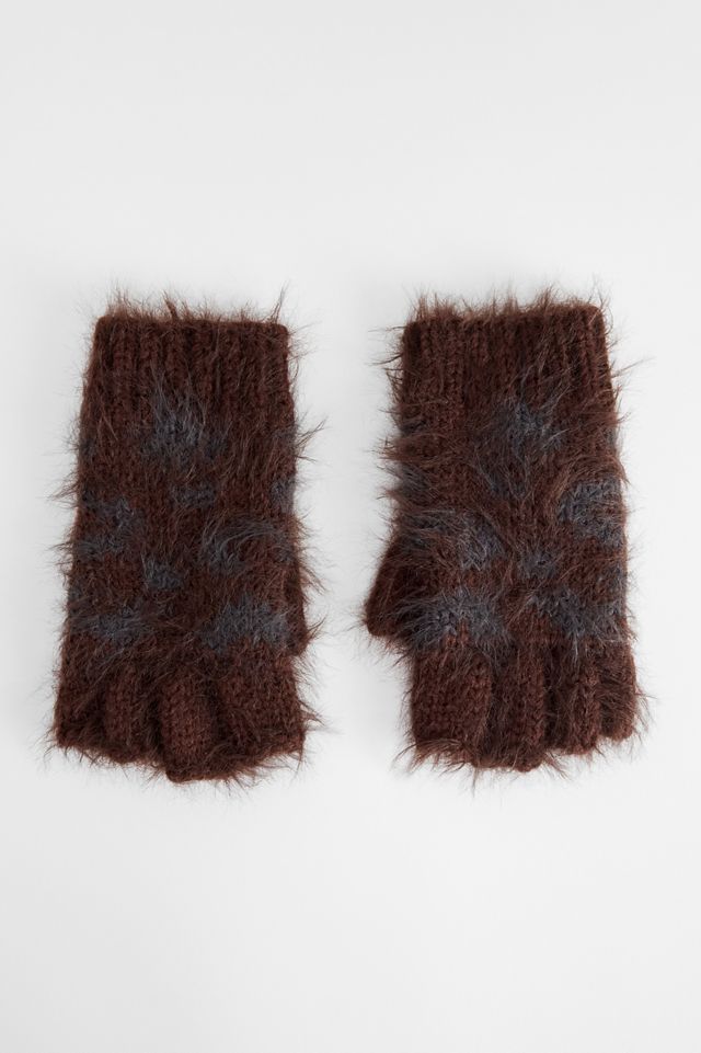 UO Leopard Fingerless Gloves #2