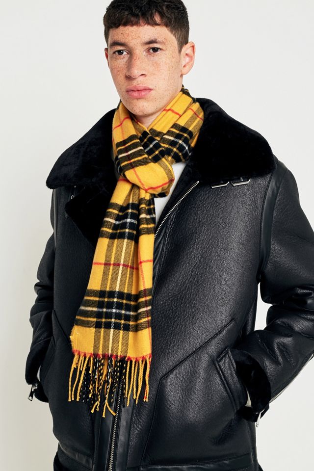 UO Yellow Plaid Scarf #1