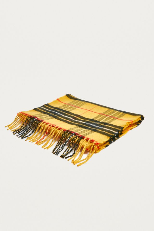 UO Yellow Plaid Scarf #3