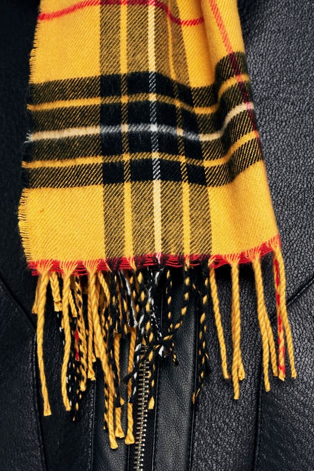 UO Yellow Plaid Scarf #4