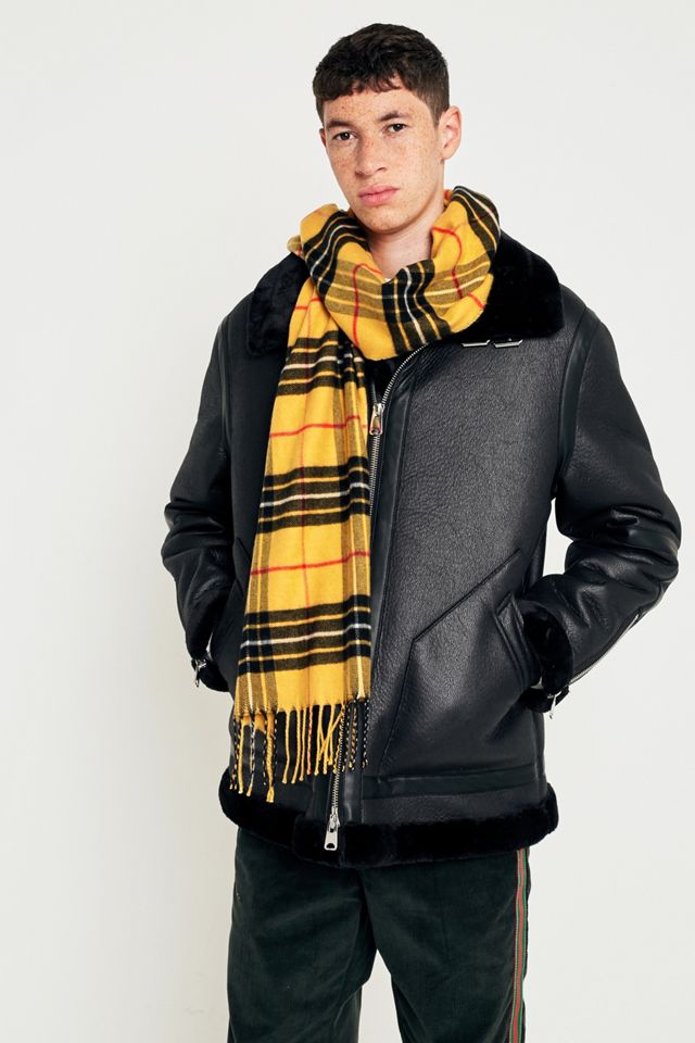 UO Yellow Plaid Scarf #5