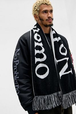No Problemo Black & White Scarf