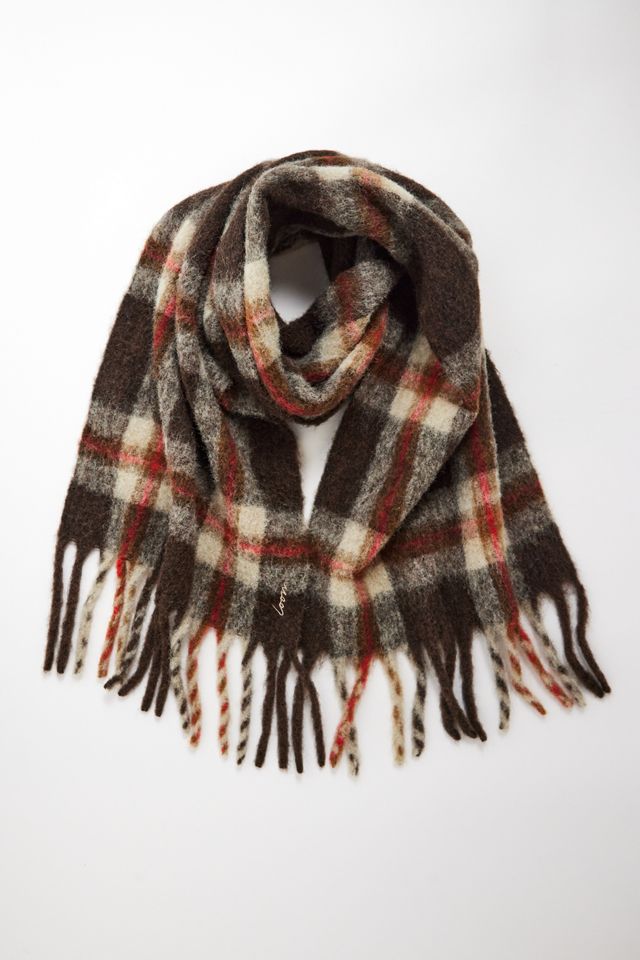 Loom Brown Check Scarf #1
