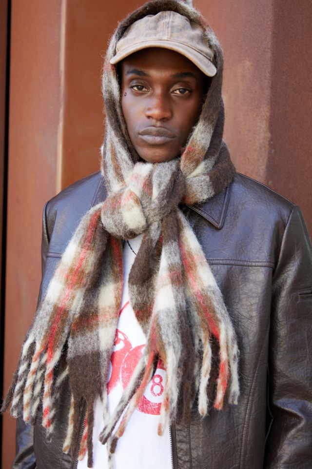 Loom Brown Check Scarf #3