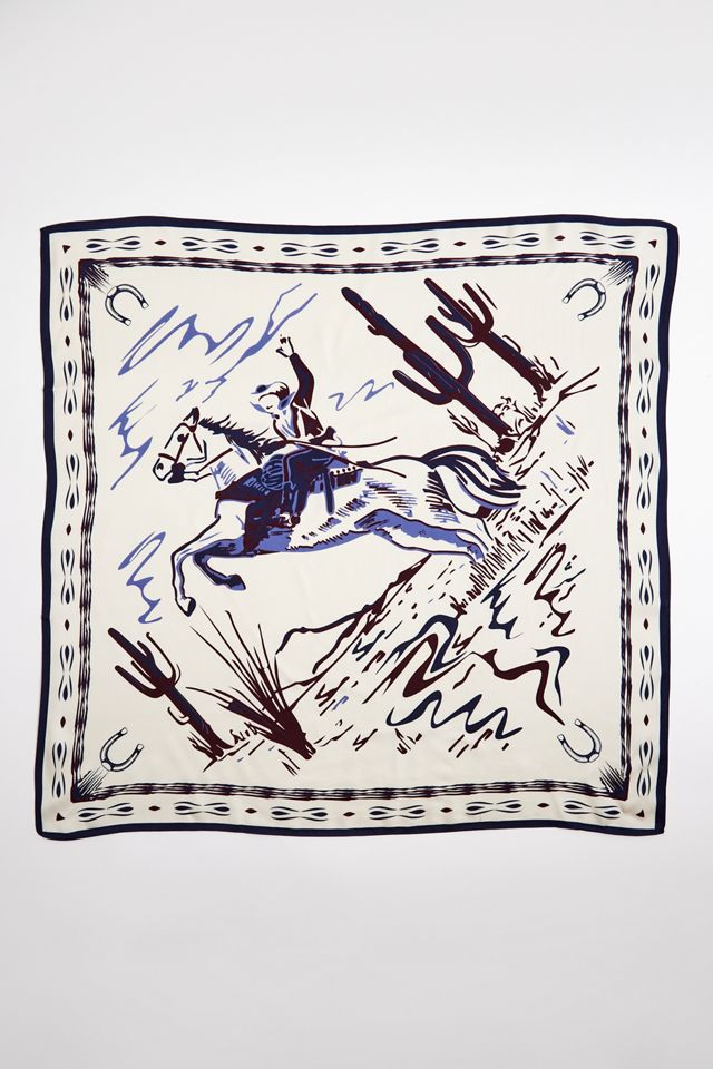 UO Ecru Western Bandana Scarf #1