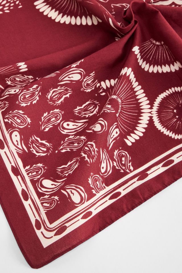 UO Red Bandana Print Scarf #2