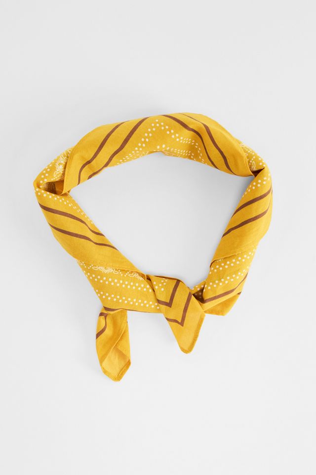 UO Yellow Bandana Cotton Headscarf #1