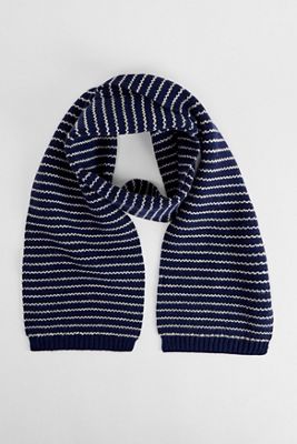 BDG Marineblau Gestreifter Dünner Schal