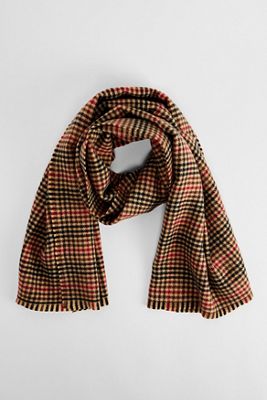 Écharpe Loom marron à carreaux héritage