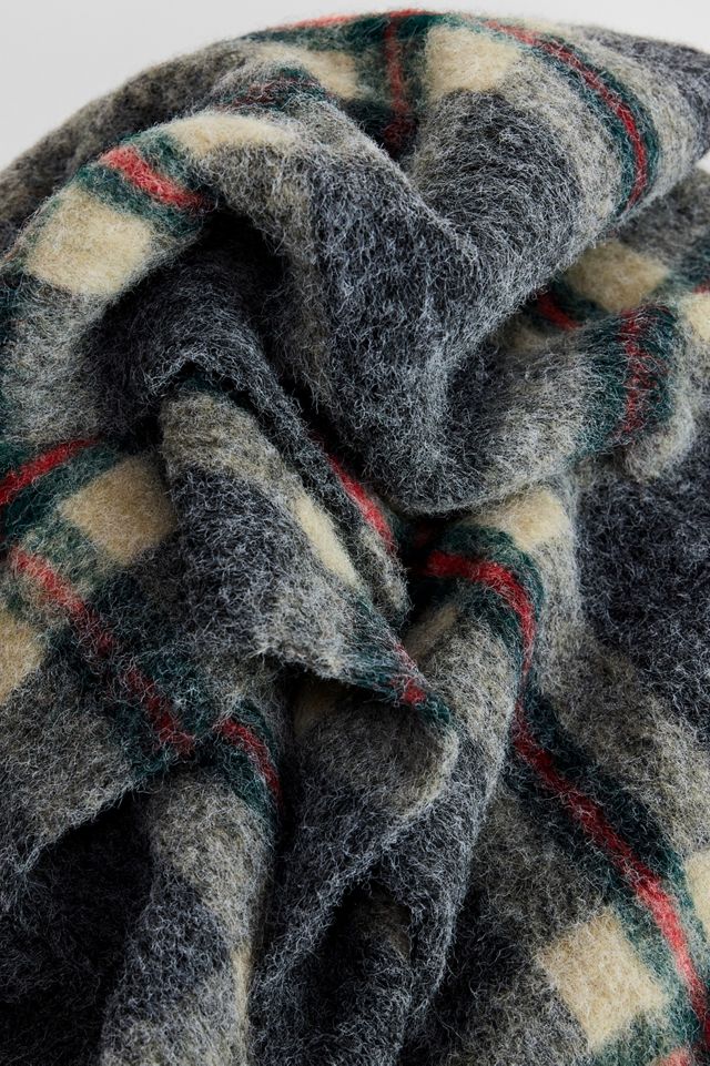 Loom Rot & Petrol Karierter Schal #4
